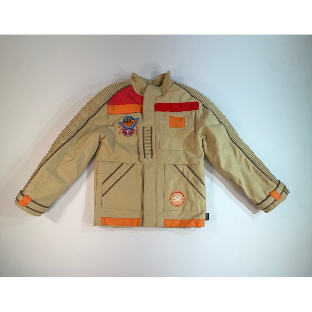 Disney Store Star Wars Poe Dameron Resistance X-Wing Pilot Jacket Kids 5/6 Tan